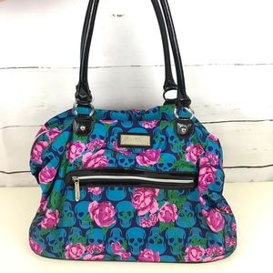 Betsey Johnson Skulls In Bloom Weekend/Travel Bag